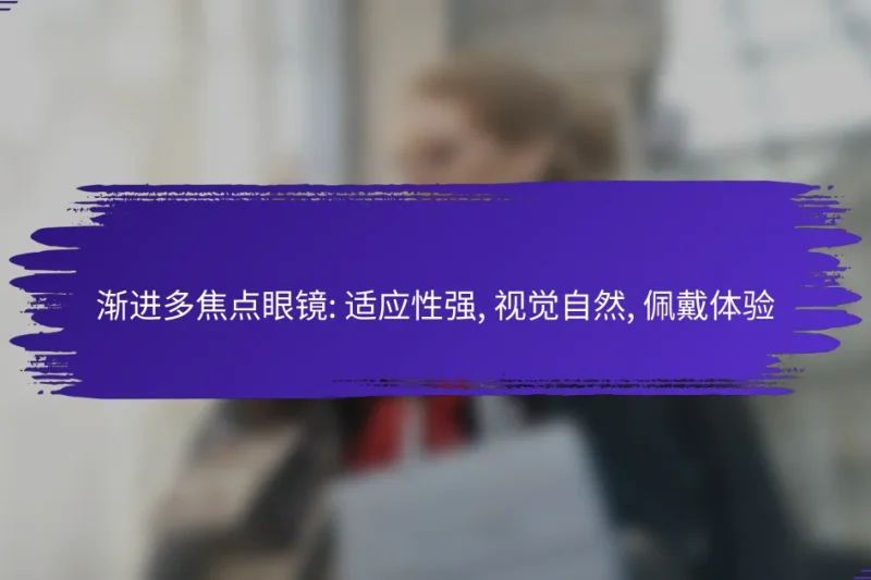 渐进多焦点眼镜: 适应性强, 视觉自然, 佩戴体验